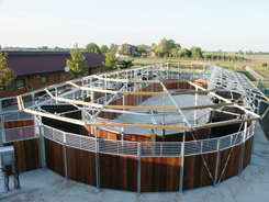 10m x 30m Oval walker during construction